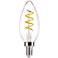40W Equivalent Tesler Clear Spiral Filament 4W E12 Candelabra LED Bulb