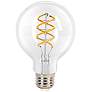 40W Equivalent Tesler Clear Spiral Filament 4W LED Dimmable Standard G25