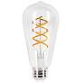 40W Equivalent Tesler Clear Spiral Filament 4W LED Dimmable Standard ST21