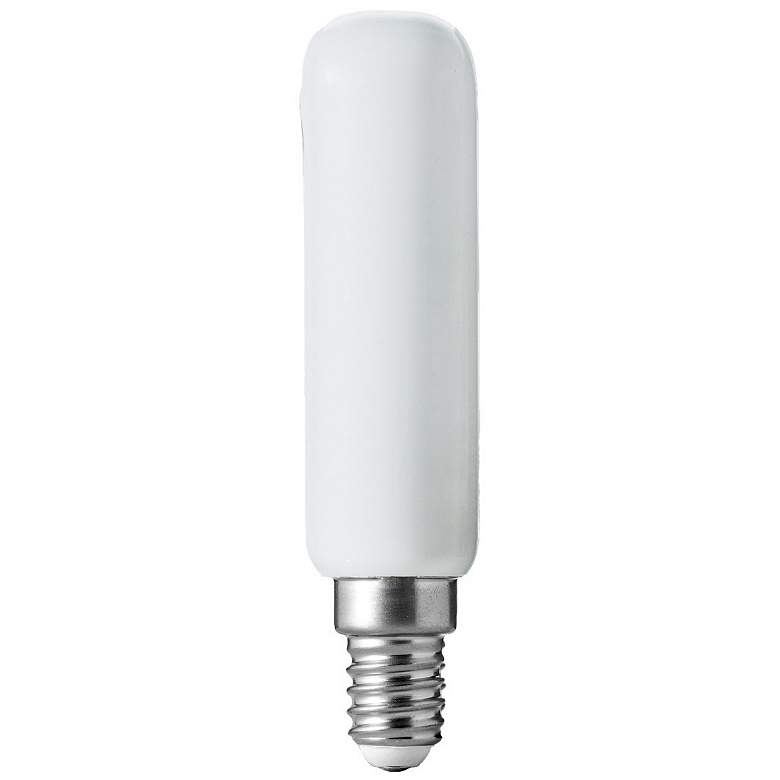 Image 1 40W Equivalent Tesler Milk Glass 4W LED E12 Base T8 Bulb