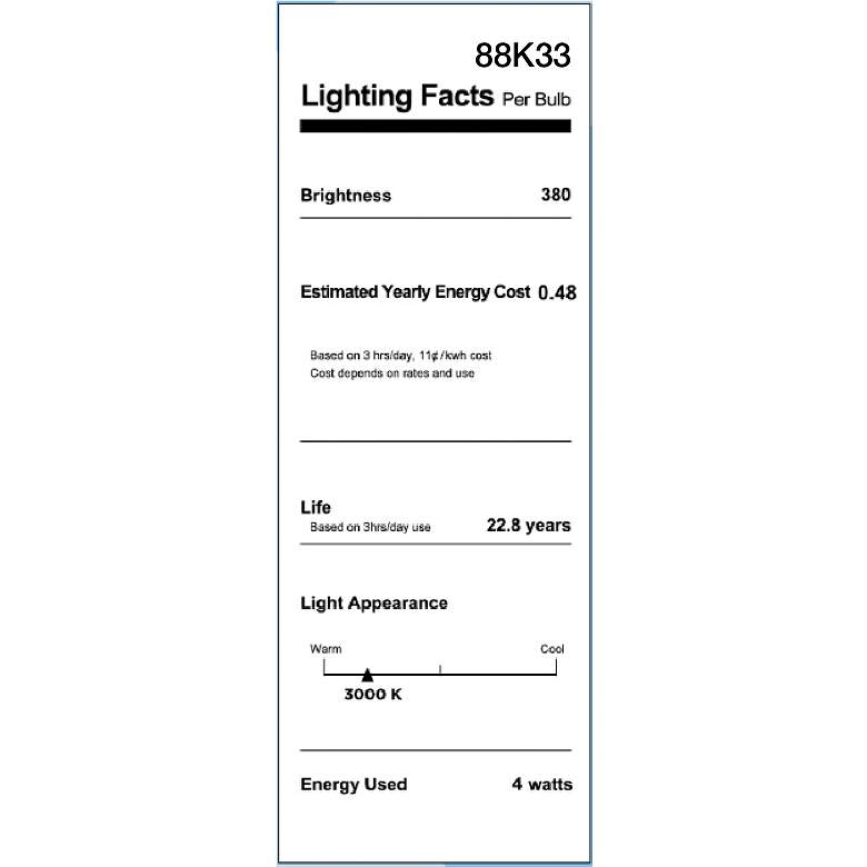 Image 2 40W Equivalent Tesler Milk Glass 4W LED E12 Base T8 Bulb more views