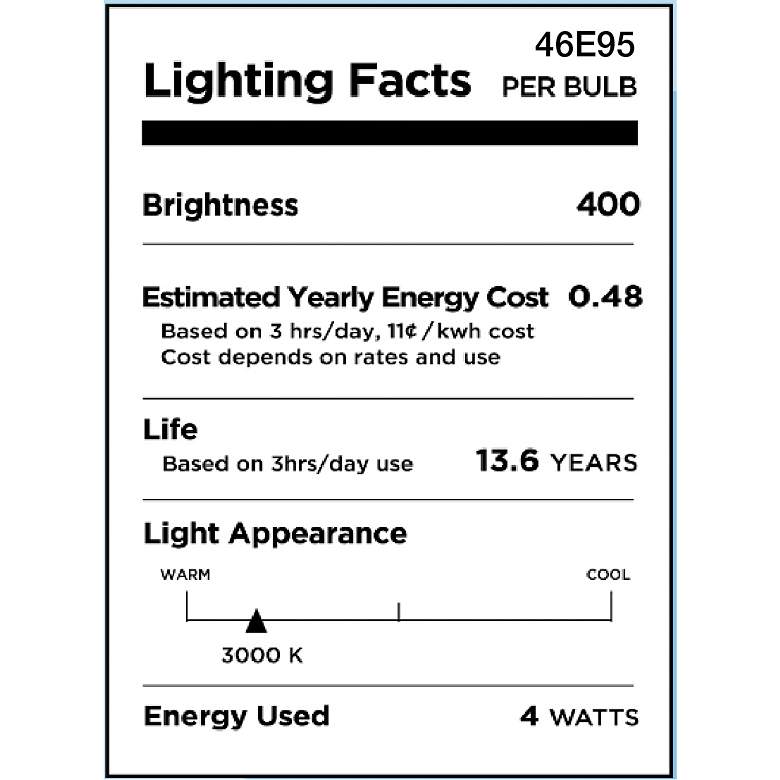 Image 2 40W Equivalent Tesler Milky 4W LED Dimmable Standard Bulb more views