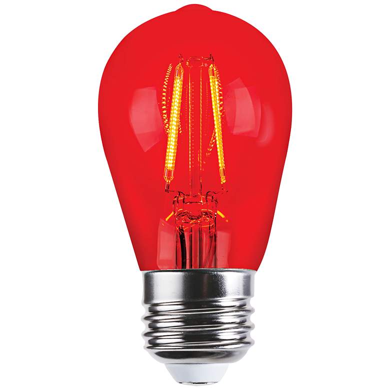Image 1 40W Equivalent Tesler Red 4W LED Dimmable Bulb