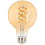 40W Equivalent Tesler Spiral Filament Amber 4W LED Dimmable Standard Bulb