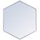 41-in W x 35-in H Metal Frame Hexagon Wall Mirror in Silver