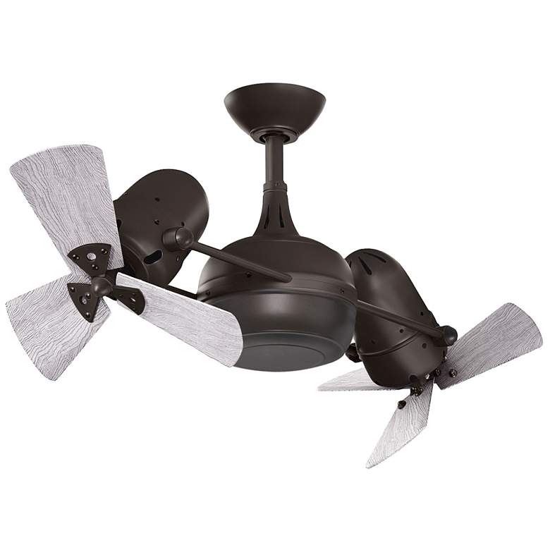 Image 1 41 inch Matthews Dagny Bronze Dual Ceiling Fan with Remote