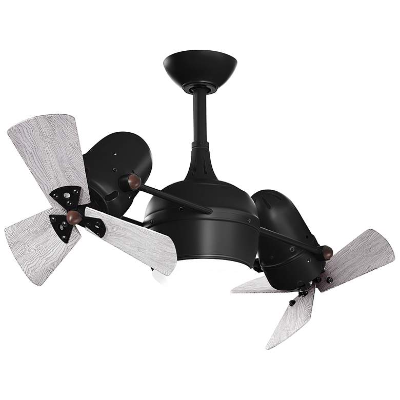 Image 1 41" Matthews Dagny LK Black and Barn Wood Rotational LED Ceiling Fan