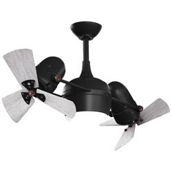 41&quot; Matthews Dagny LK Black and Barn Wood Rotational LED Ceiling Fan