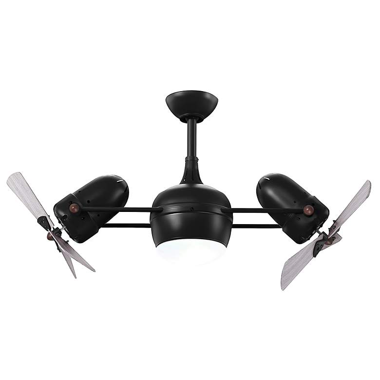 Image 2 41" Matthews Dagny LK Black and Barn Wood Rotational LED Ceiling Fan more views