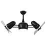 2_41" Matthews Dagny LK Black and Barn Wood Rotational LED Ceiling Fan more views