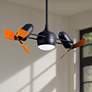 1_41" Matthews Dagny LK Black and Mahogany Rotational LED Ceiling Fan