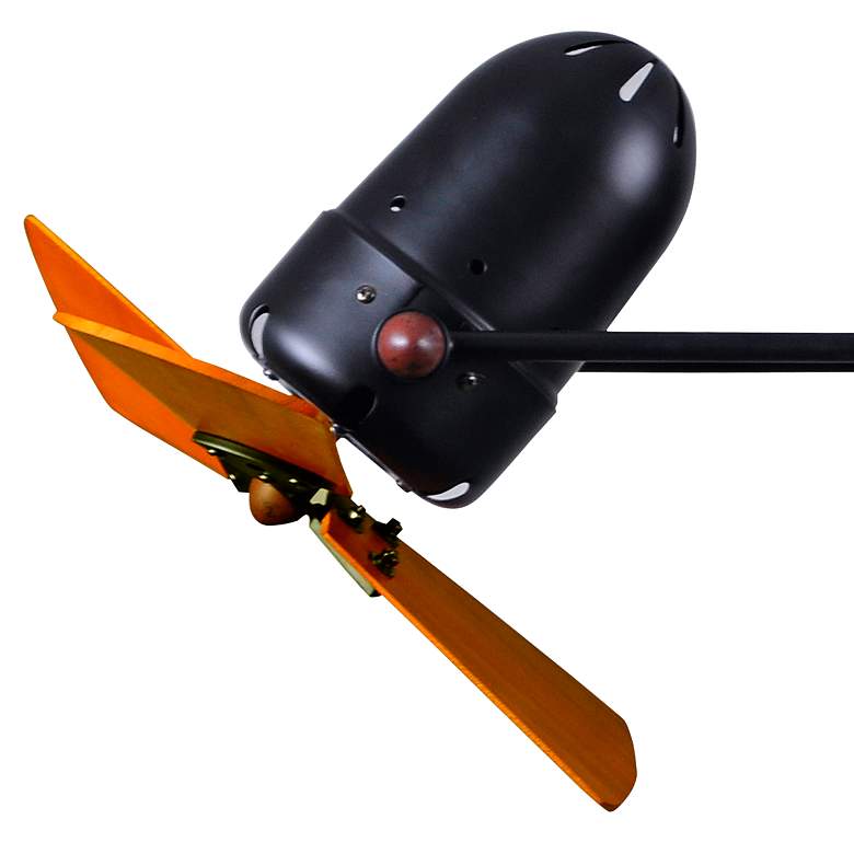 Image 3 41" Matthews Dagny LK Black and Mahogany Rotational LED Ceiling Fan more views