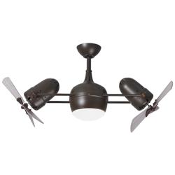 41&quot; Matthews Dagny LK Bronze and Barn Wood Rotational LED Ceiling Fan