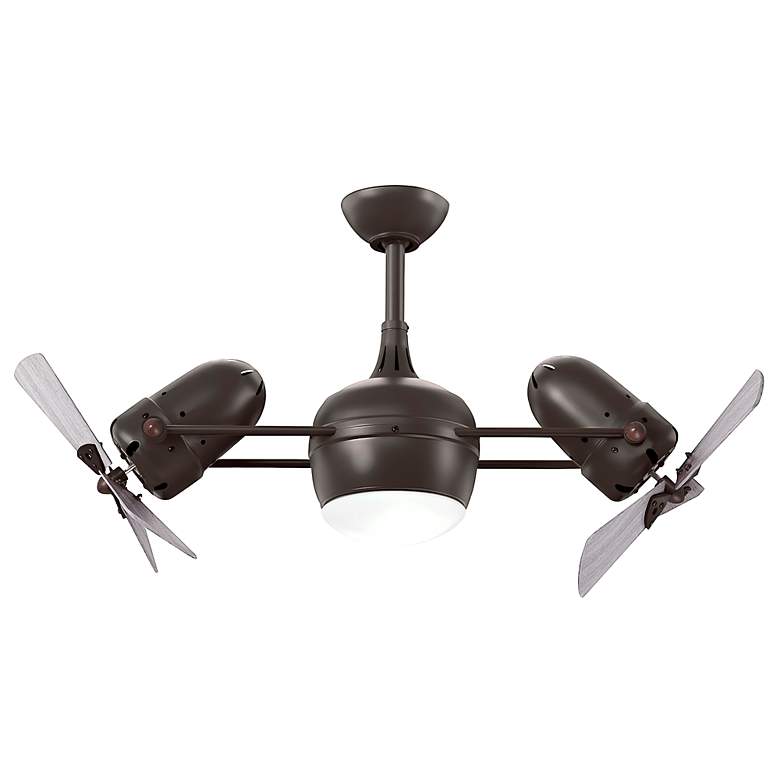 Image 2 41" Matthews Dagny LK Bronze and Barn Wood Rotational LED Ceiling Fan more views