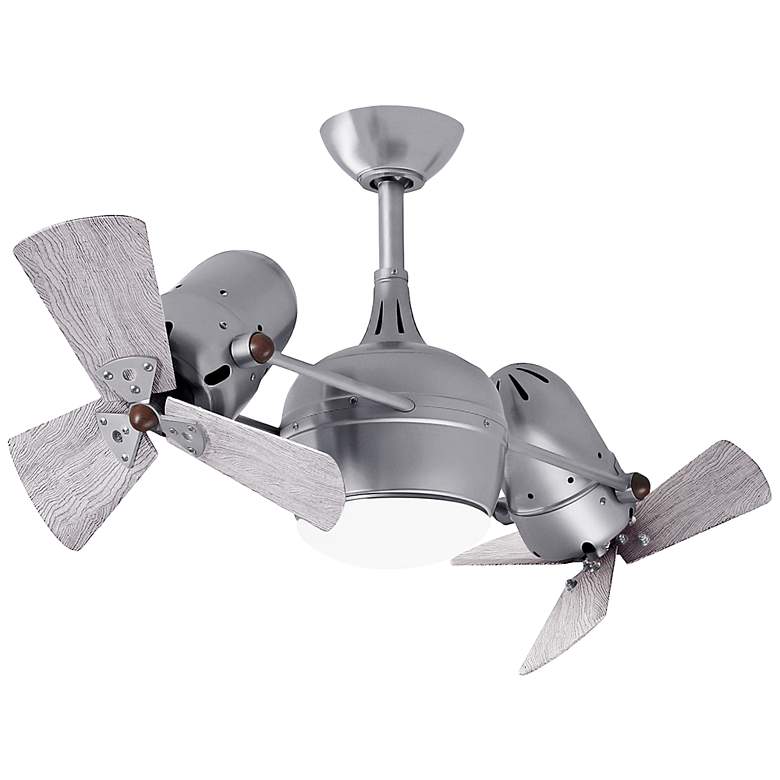 Image 2 41" Matthews Dagny LK Nickel and Barn Wood Rotational LED Ceiling Fan