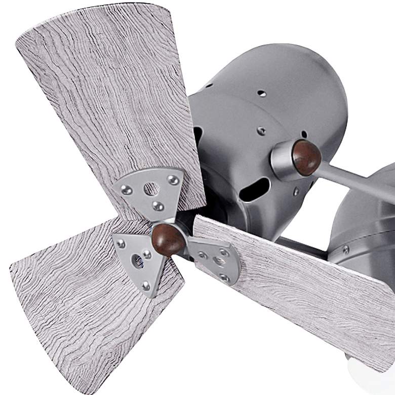 Image 3 41" Matthews Dagny LK Nickel and Barn Wood Rotational LED Ceiling Fan more views