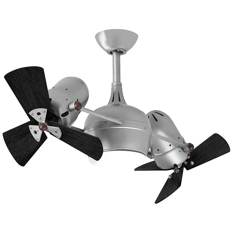 Image 1 41" Matthews Dagny LK Nickel and Black Rotational LED Ceiling Fan