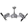 2_41" Matthews Dagny LK Nickel and Black Rotational LED Ceiling Fan more views