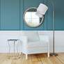 1_Zeena White-Washed Wood 30" Round Wall Mirror in scene