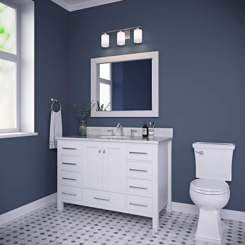 Image 1 Durham 22" Wide Chrome 3-Light Bath Light in scene