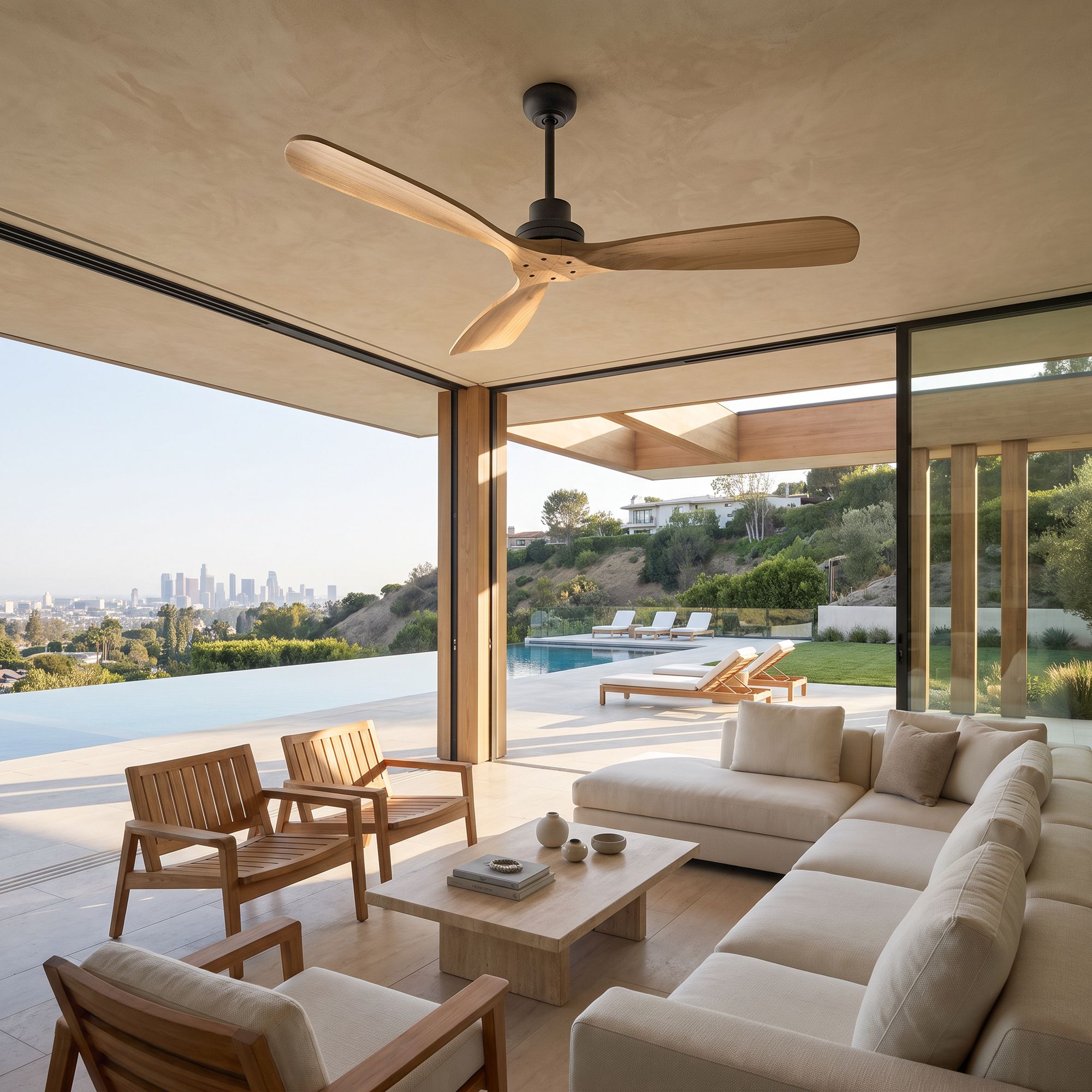 Watch a Video About the 52" Casa Delta DC Matte Black Outdoor Ceiling Fan with Remote