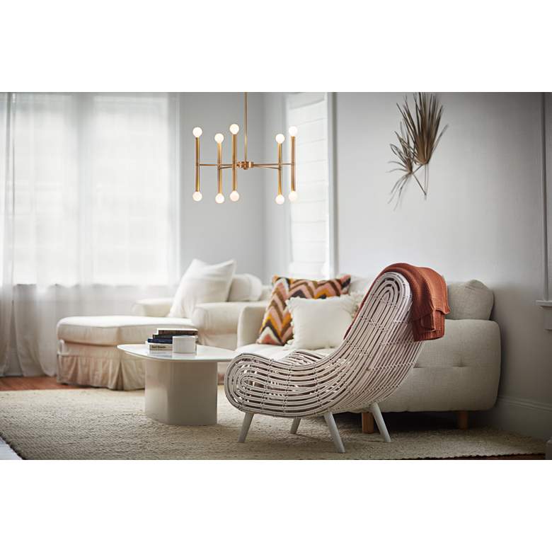 Image 1 Hinkley Millie 24" Wide Lacquered Brass 10-Light Chandelier in scene