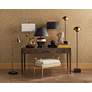 Currey &amp; Company Vision 56" Brass and Granite Arc Floor Lamp in scene