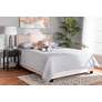 Thumbnail1 of Baxton Studio Benjen Glam Light Pink Fabric Upholstered Full Size Panel Bed in scene