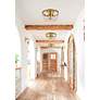1_Diana 10" Wide Brass and Clear Crystal 3-Light Ceiling Light in scene