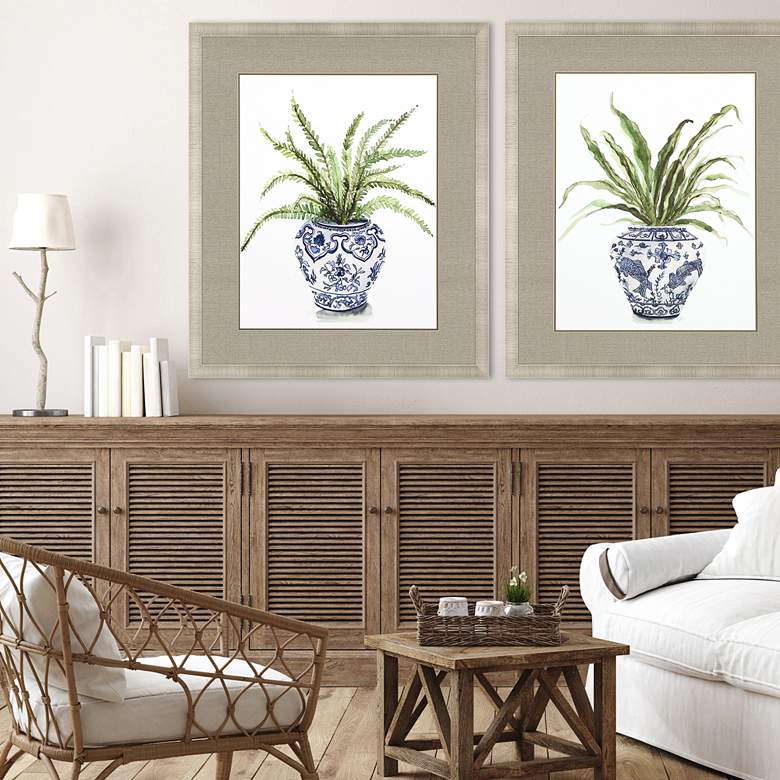 Image 1 Fern House I 42" High Rectangular Giclee Framed Wall Art in scene
