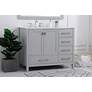 3_42 in. Gray Single Sink Bathroom Vanity, Calacatta White Quartz Top more views