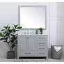 5_42 in. Gray Single Sink Bathroom Vanity, Calacatta White Quartz Top more views