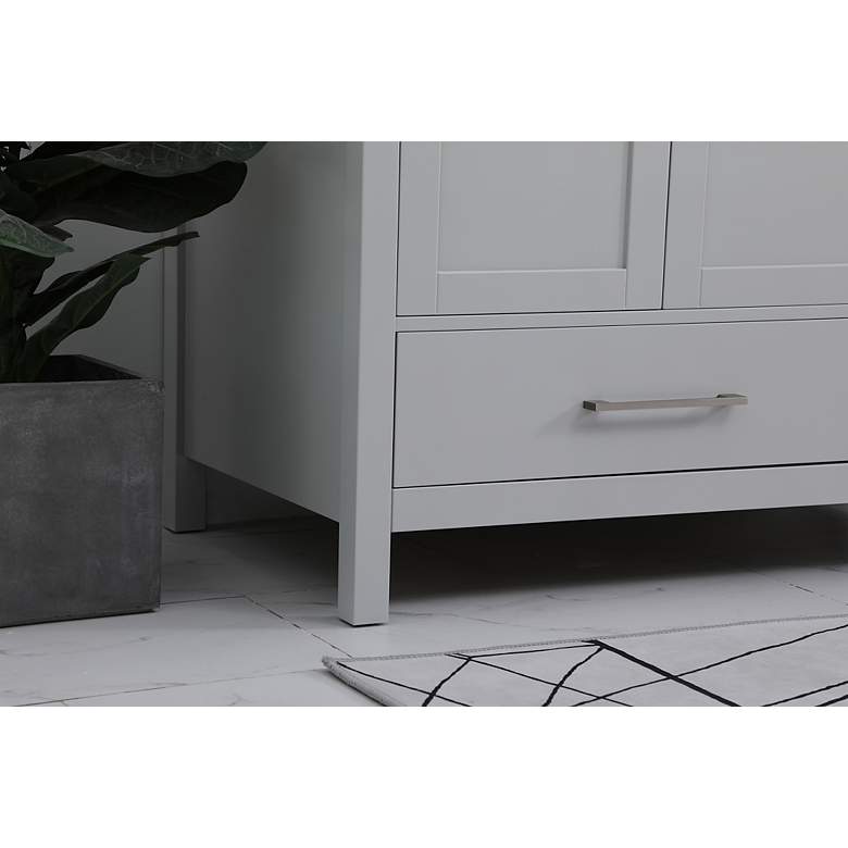 Image 7 42 in. Gray Single Sink Bathroom Vanity, Calacatta White Quartz Top more views
