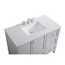 Thumbnail4 of 42 in. Grey Single Sink Bathroom Vanity With White Calacatta Quartz Top more views