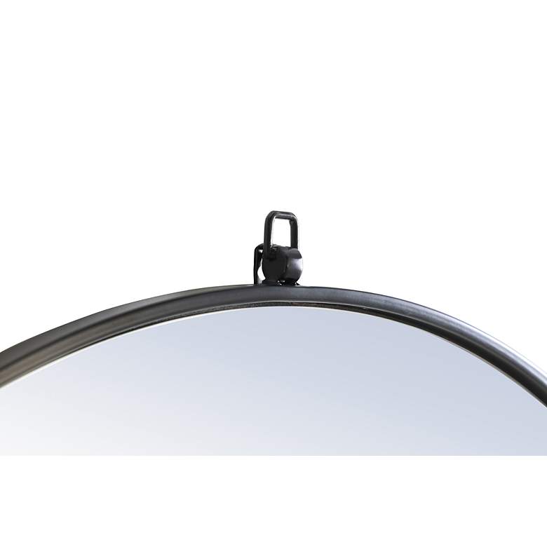 Image 5 42-in W x 42-in H Metal Frame Round Wall Mirror in Black more views