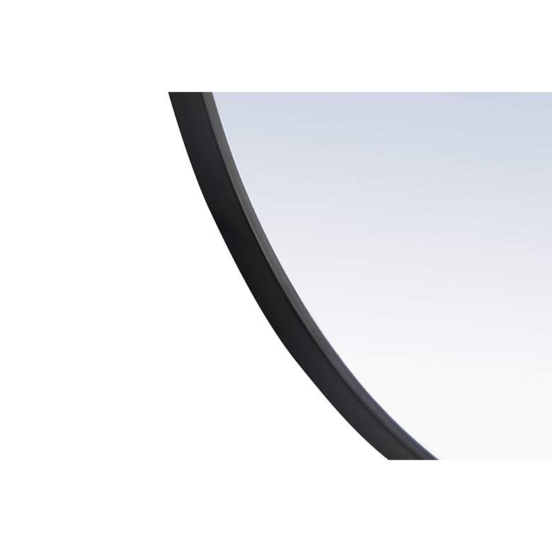 Image 6 42-in W x 42-in H Metal Frame Round Wall Mirror in Black more views
