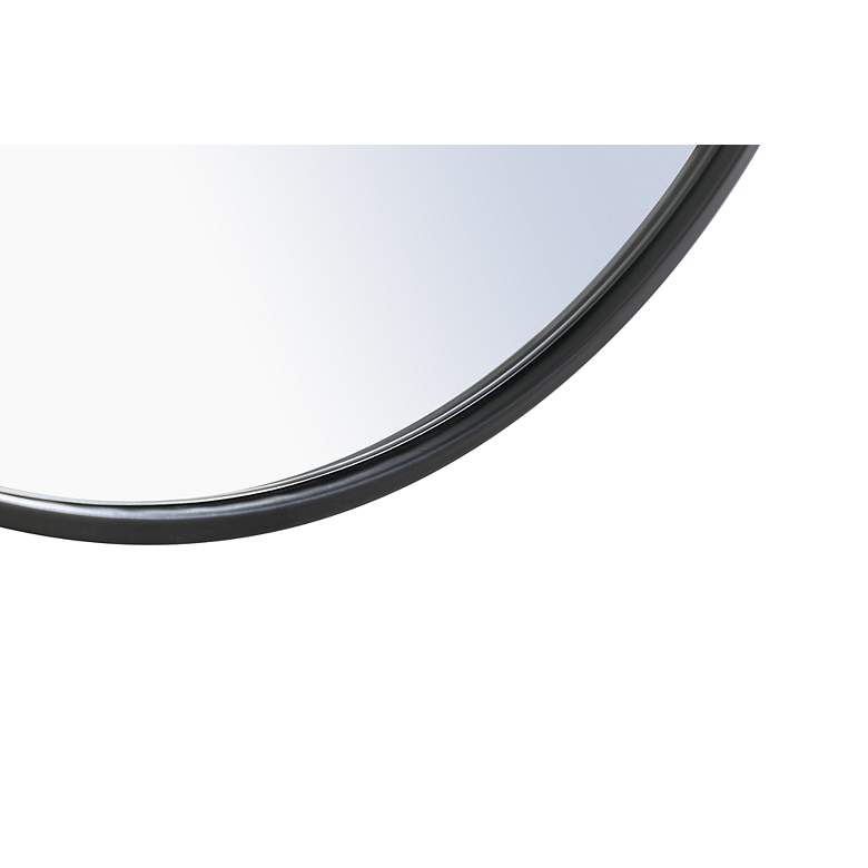 Image 7 42-in W x 42-in H Metal Frame Round Wall Mirror in Black more views