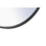 7_42-in W x 42-in H Metal Frame Round Wall Mirror in Black more views