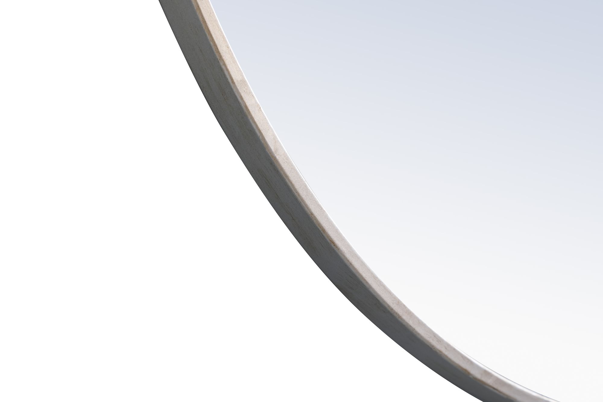 Image 5 42-in W x 42-in H Metal Frame Round Wall Mirror in Silver more views
