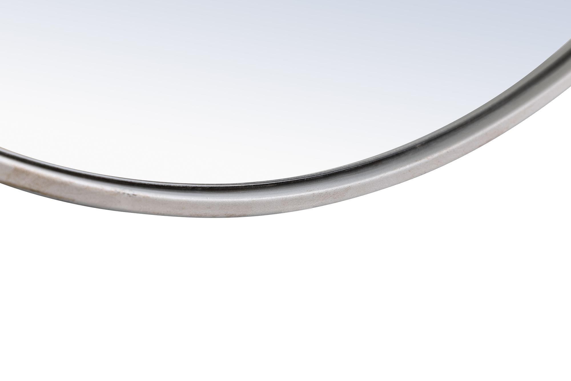 Image 6 42-in W x 42-in H Metal Frame Round Wall Mirror in Silver more views