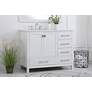 3_42 in. White Single Sink Bathroom Vanity, Calacatta White Quartz Top more views