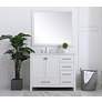 5_42 in. White Single Sink Bathroom Vanity, Calacatta White Quartz Top more views