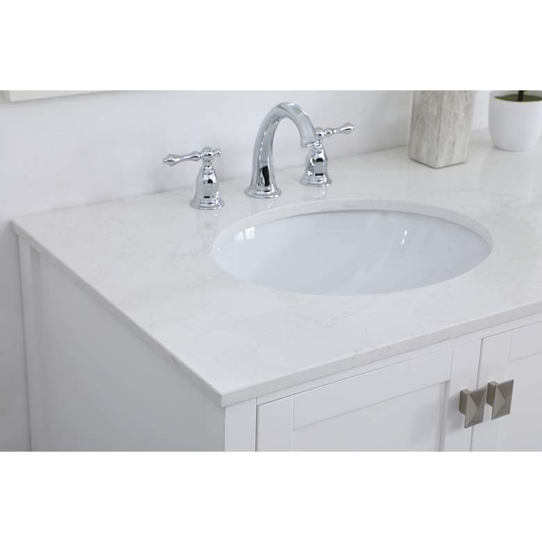 Image 6 42 in. White Single Sink Bathroom Vanity, Calacatta White Quartz Top more views