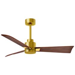 42&quot; Alessandra Brushed Brass and Walnut Ceiling Fan