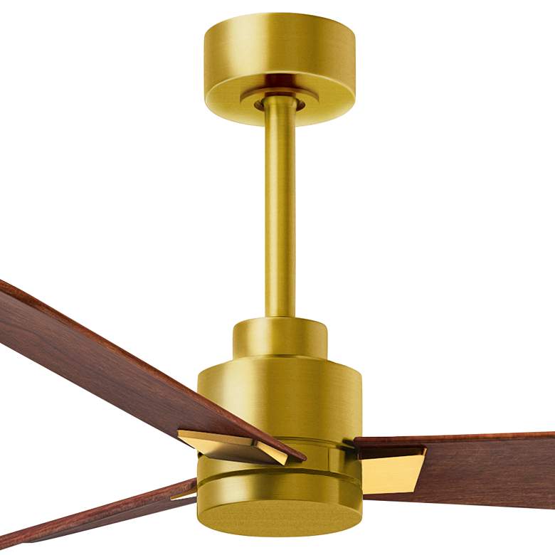 Image 2 42" Alessandra Brushed Brass and Walnut Ceiling Fan more views
