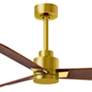 3_42" Alessandra Brushed Brass and Walnut Ceiling Fan more views