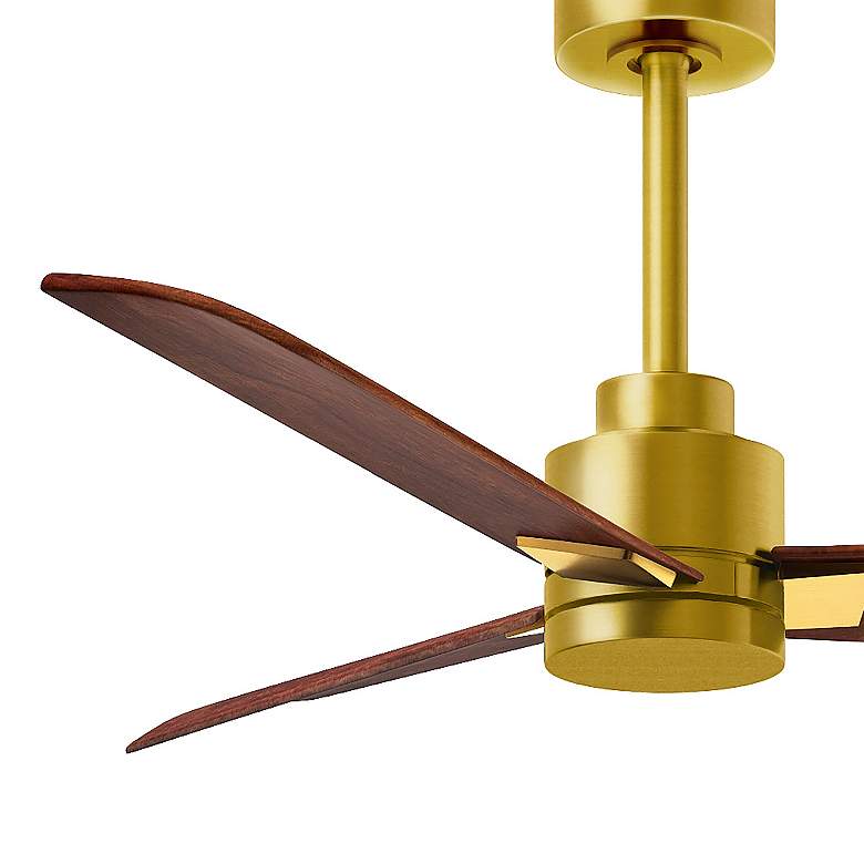 Image 4 42" Alessandra Brushed Brass and Walnut Ceiling Fan more views
