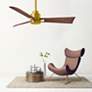 5_42" Alessandra Brushed Brass and Walnut Ceiling Fan more views