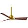 42" Alessandra Brushed Brass and Walnut LED Ceiling Fan