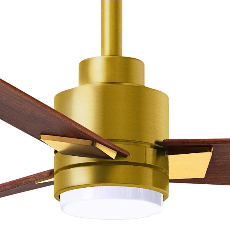 Image 3 42" Alessandra Brushed Brass and Walnut LED Ceiling Fan more views